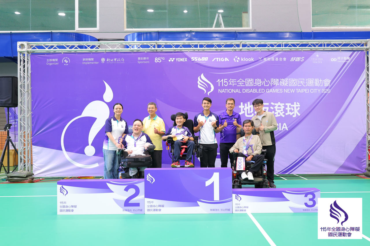 張孜維(中)榮獲男子組bc3冠軍+達成四連霸(全障運大會提供)